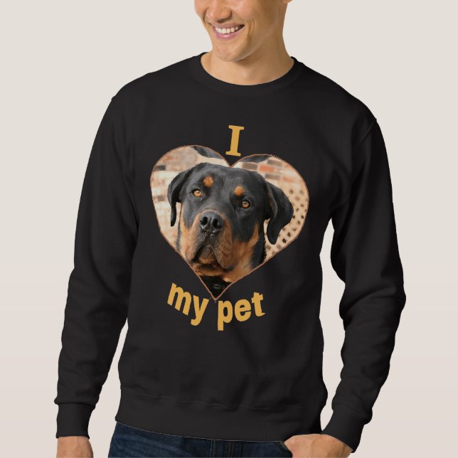 Sweatshirt Rottweiler Belle impression de chien J'aime Chiens (Devant)