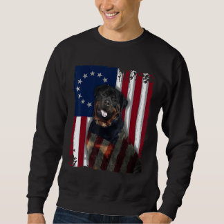Sweatshirt Rottweiler Betsy Ross Drapeau Costume Us American
