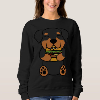 Sweatshirt Rottweiler Burger Lover