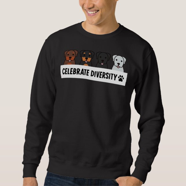 Sweatshirt Rottweiler célèbre la diversité (Devant)