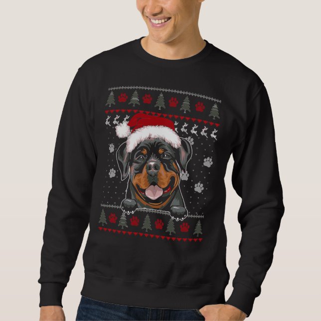 Sweatshirt Rottweiler Christmas Rottie Dog Fitting Scoop (Devant)