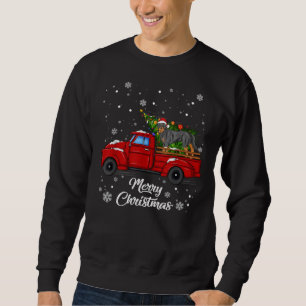 Sweatshirt Rottweiler équitation Camion Rouge Joyeux Noël Noë