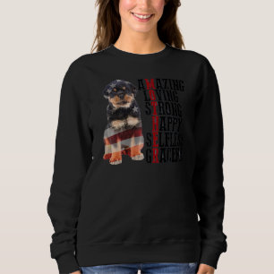 Sweatshirt Rottweiler Extraordinaire Aimer fort Happy Selfles