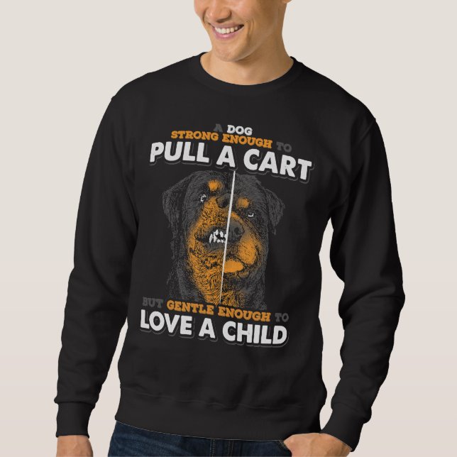 Sweatshirt Rottweiler fort et ampoule doux (Devant)