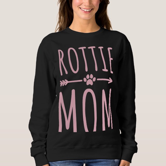 Sweatshirt Rottweiler Maman Femmes Filles Chien Propriétaire  (Devant)