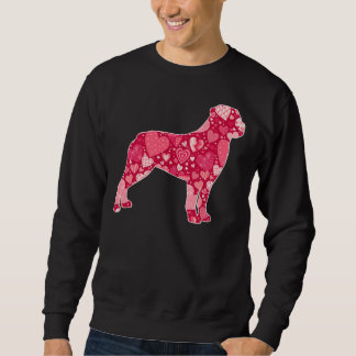 Sweatshirt Rotweiler Aime Chien Valentines Jour Coeurs mignon
