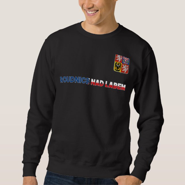 Sweatshirt Roudnice Et Labem République Tchèque Coeur Drapeau (Devant)