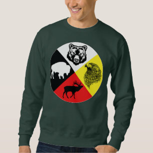 Sweatshirt Roue de médecine amérindienne