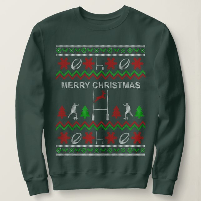 Sweatshirt Rougby Christmas Jumper (Design devant)