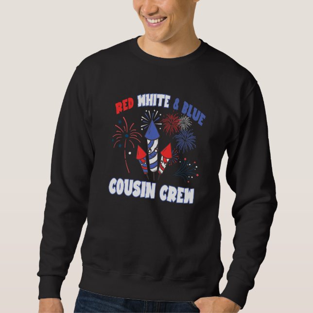 Sweatshirt Rouge blanc et bleu Cousin Crew Cousin Crew 4e de (Devant)