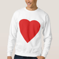 Rouge et Blanc Love Heart Design.