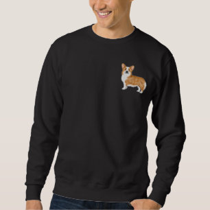 Sweatshirt Rouge et blanc Pembroke Welsh Corgi Design graphiq