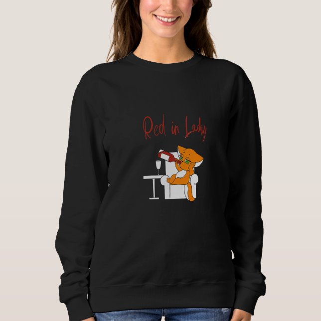 Sweatshirt Rouge mignon Dans Petit Écureuil Lady (Devant)
