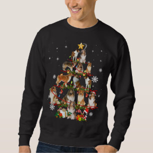 Sweatshirt Rough Collie Christmas Tree Lights Sweer Chien Chr