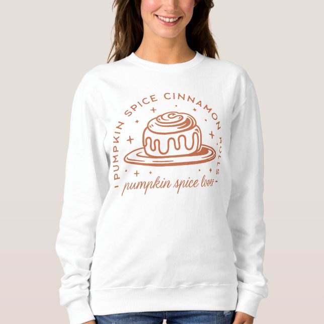 Sweatshirt Rouleaux de cannelle à épices citrouilles (Devant)