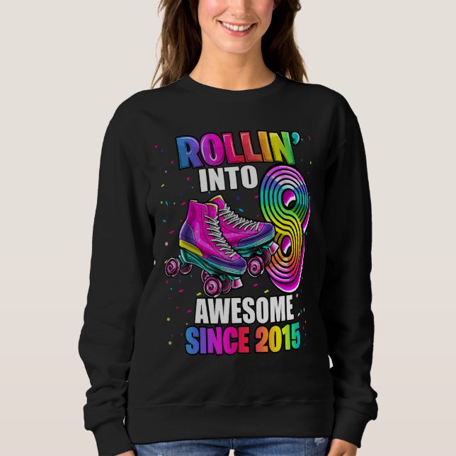 Sweatshirt Rouler dans 8 Magnifique Roller Skating 2015 8e Bi (Devant)