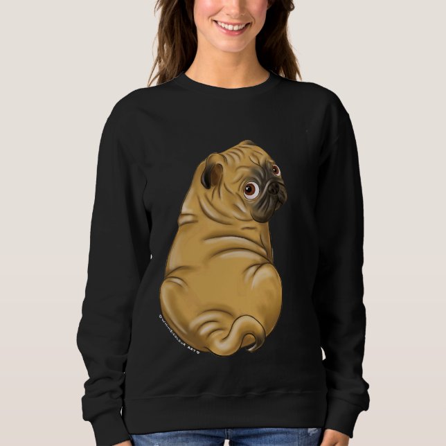 Sweatshirt Rouls de Carlin Squishy - Beau chien de carlin Ill (Devant)