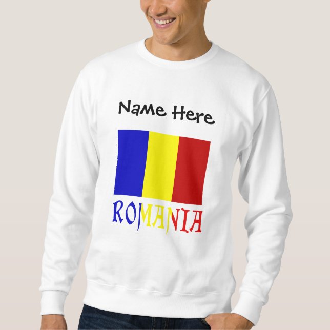 Sweatshirt Roumanie et drapeau roumain personnalisés  (Devant)