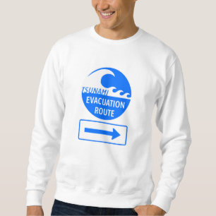 Sweatshirt Route d'évacuation du tsunami
