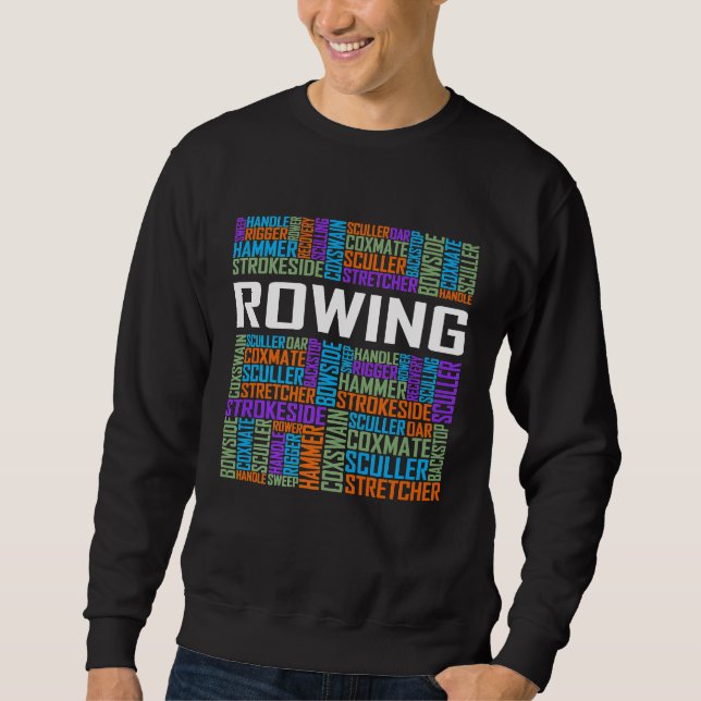 Sweatshirt Rowing Lover Words Cadeaux Kayak Team Crew Rower G (Devant)