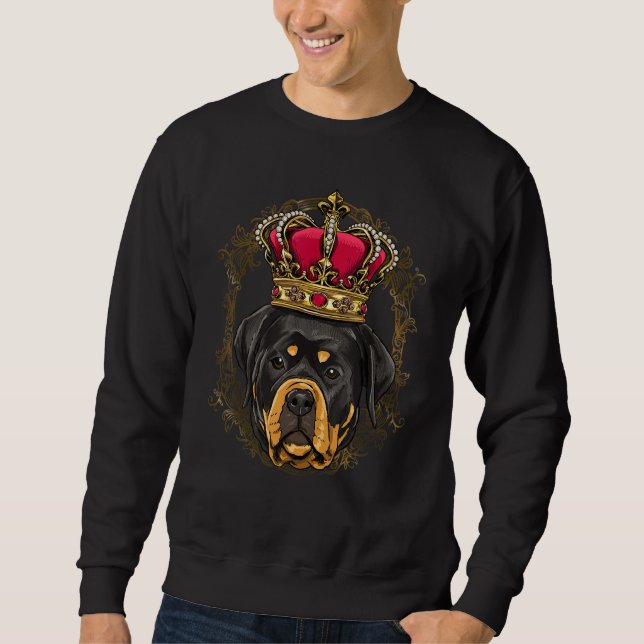 Sweatshirt Royal Rottweiler King Queen Princess Rottie Pet Do (Devant)