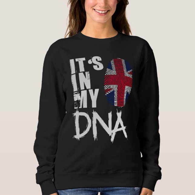 Sweatshirt Royaume-Uni C'est dans mon Adn drôle drapeau brita (Devant)