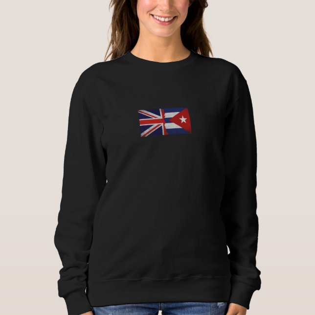 Sweatshirt Royaume-Uni Cuba Drapeaux - British Cuba (Devant)