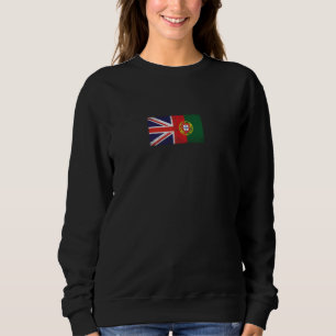 Sweatshirt Royaume-Uni Portugal drapeaux - Anglais Portugais