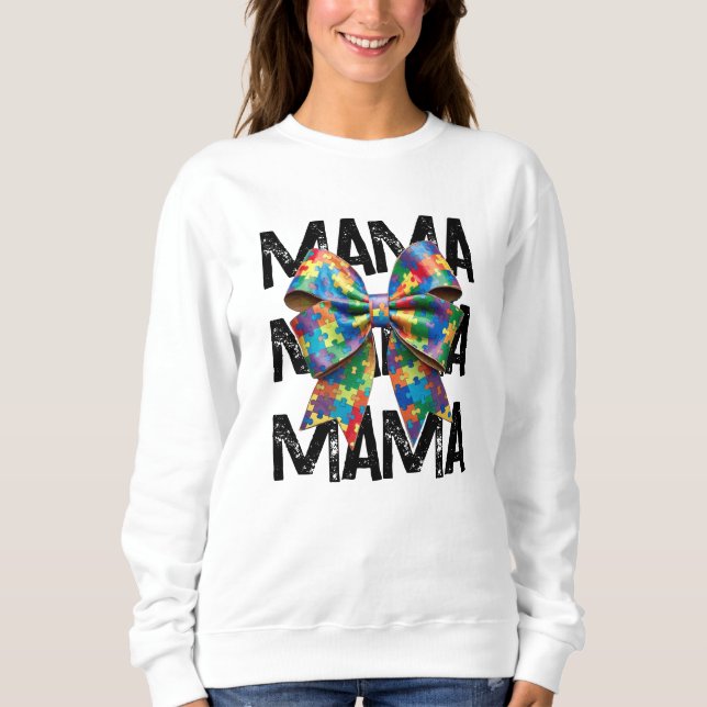 Sweatshirt Ruban Autisme Mama (Devant)