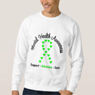 Sweatshirt Ruban de coeur de conscience de santé mentale