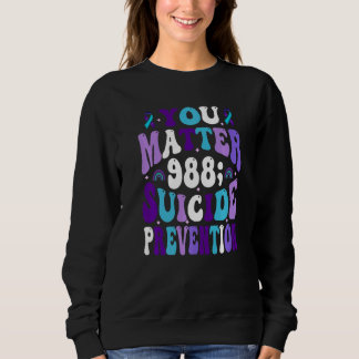 Sweatshirt Ruban de sensibilisation à la prévention du suicid