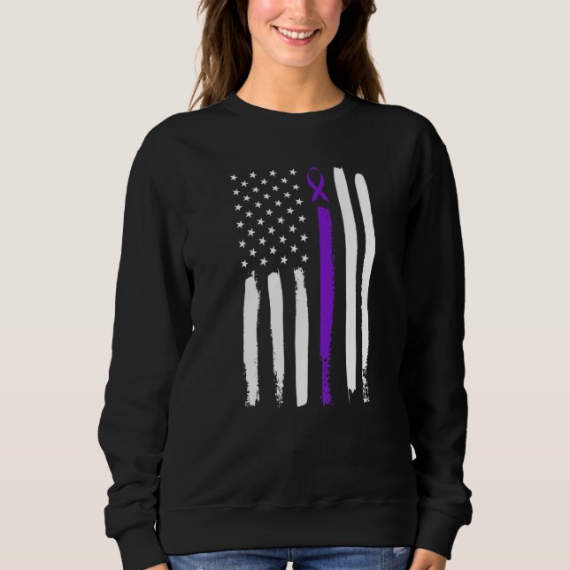 Sweatshirt Ruban de sensibilisation au violet de l'épilepsie  (Devant)