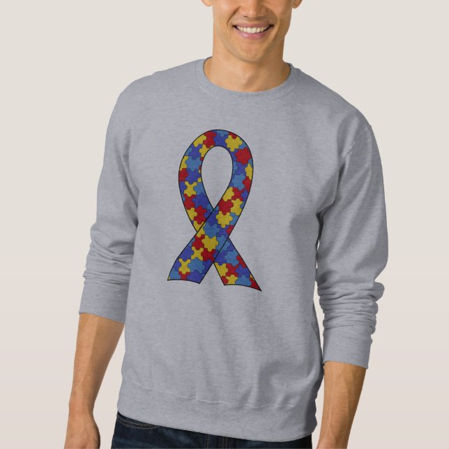 Sweatshirt Ruban de sensibilisation sur l'autisme (Devant)