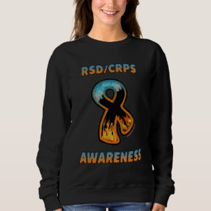 Sweatshirt Ruban du feu et de glace de CONSCIENCE de RSD/CRPS