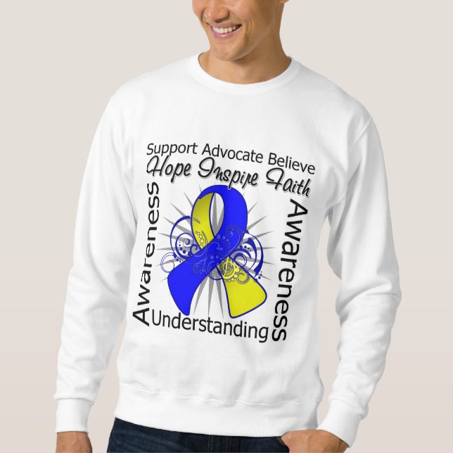 Sweatshirt Ruban en spirale d'inspirations de syndrome de (Devant)
