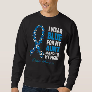 Sweatshirt Ruban Je Porte Du Bleu Pour Tante Son Combat Est M
