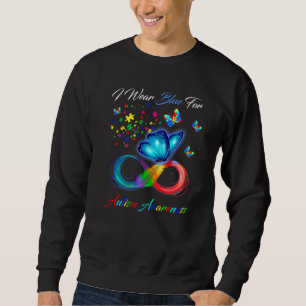 Sweatshirt Ruban Papillon En Avril Nous Portons L'Autisme Ble