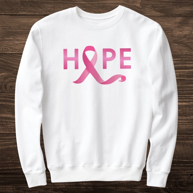 Sweatshirt Ruban rose HOPE Sensibilisation au cancer du sein (Créateur téléchargé)