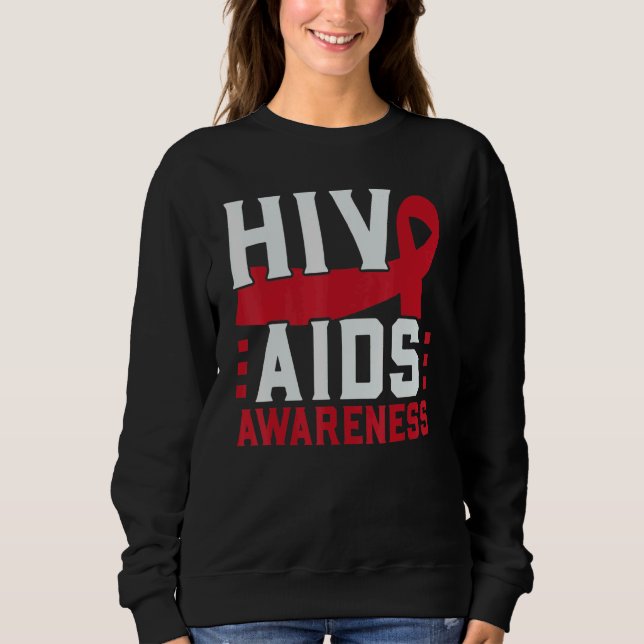 Sweatshirt Ruban Rouge de Sensibilisation au VIH SIDA Handica (Devant)