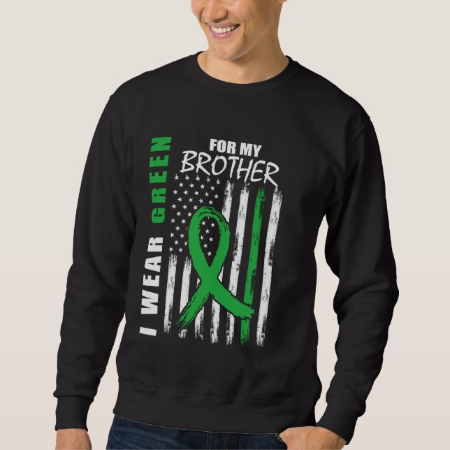 Sweatshirt Ruban vert pour la sensibilisation à la paralysie  (Devant)