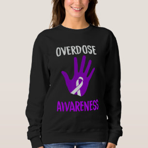Sweatshirt Ruban Violet de Sensibilisation au Surdosage Récup