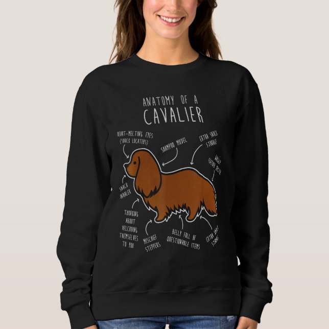 Sweatshirt Ruby Cavalier King Charles Spaniel Chien Maman Drô (Devant)