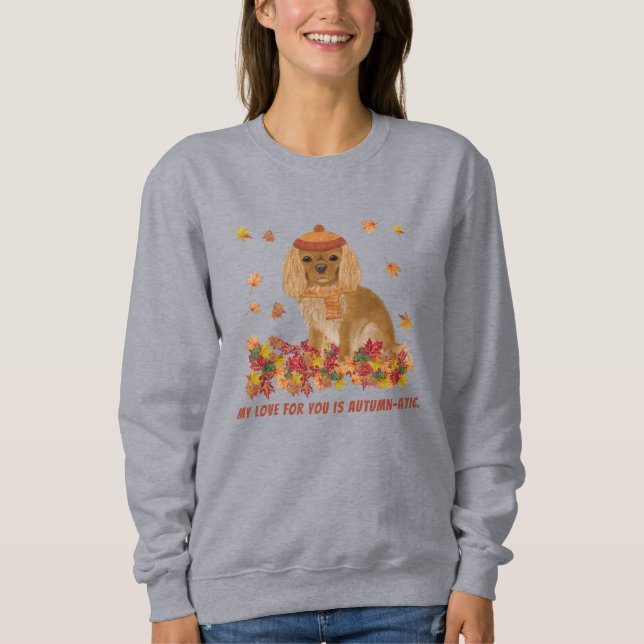 Sweatshirt Ruby Cavalier Spaniel personnalisé  (Devant)
