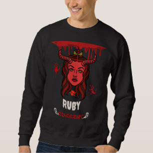 Sweatshirt Ruby Current Retro Halloween sang Démon Dessins P