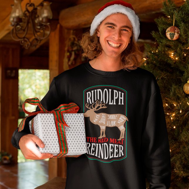 Sweatshirt Rudolph le Renne à Viande Rouge (Créateur téléchargé)