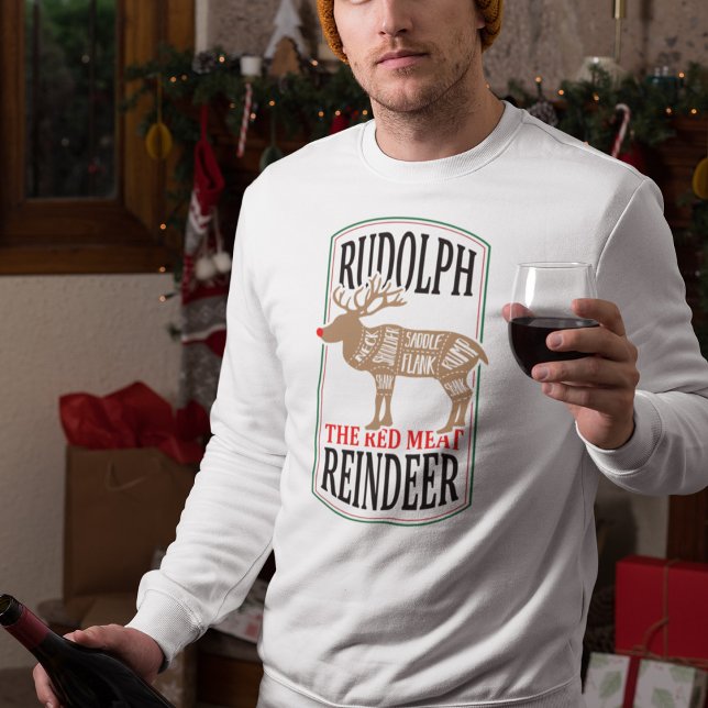 Sweatshirt Rudolph Le Renne à Viande Rouge (Créateur téléchargé)
