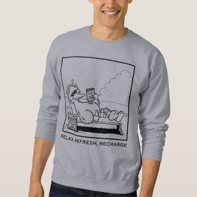 Sweatshirt Rue Sésame | Big Bird Relax Refresh Recharge (Devant)