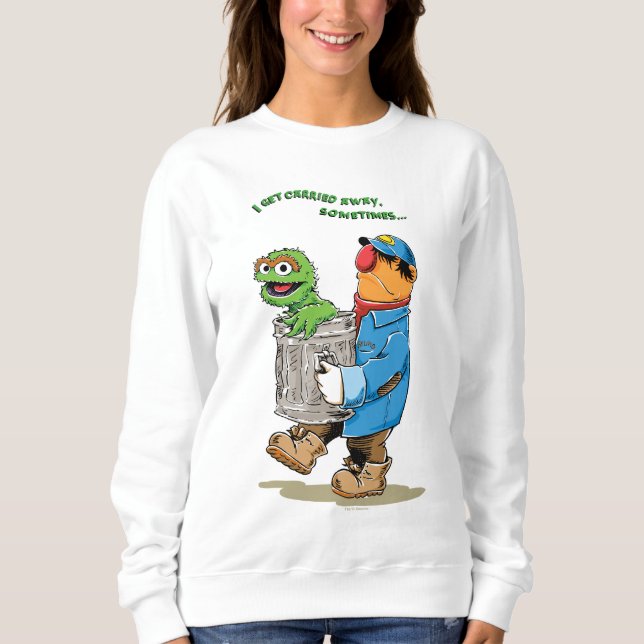 Sweatshirt Rue Sésame | Oscar & Bruno l'éboueur (Devant)