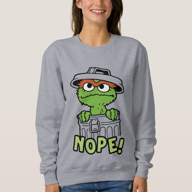 Sweatshirt Rue Sésame | Oscar le Grouch Nope! (Devant)