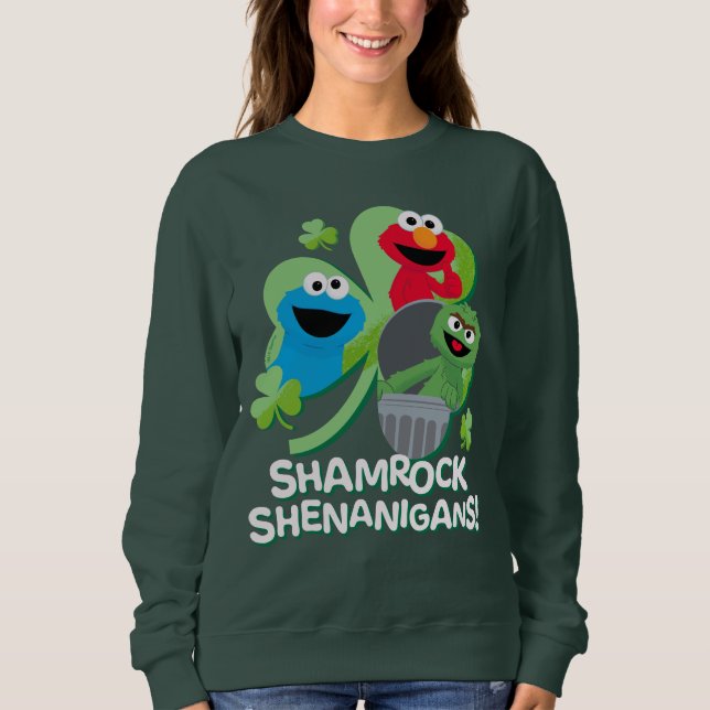 Sweatshirt Rue Sésame | Shenanigans shamrocks ! (Devant)